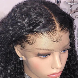 13x4.5 Hd Lace Frontal Wig Brazilian Human Hair Wig 34inch Straight Deep Wave Lace Frontal Wigs