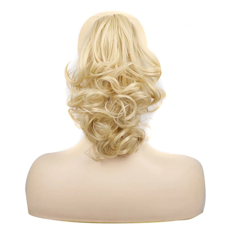 Short Wavy Ponytail Claw Clip-In Hair Extensions – 12 Inch, Natural Look, High-Temperature Fiber