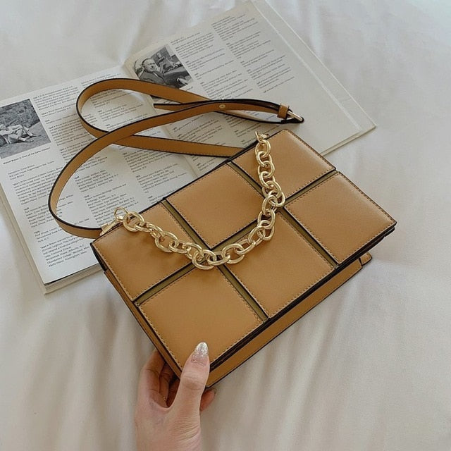 Plaid & Chain Bag