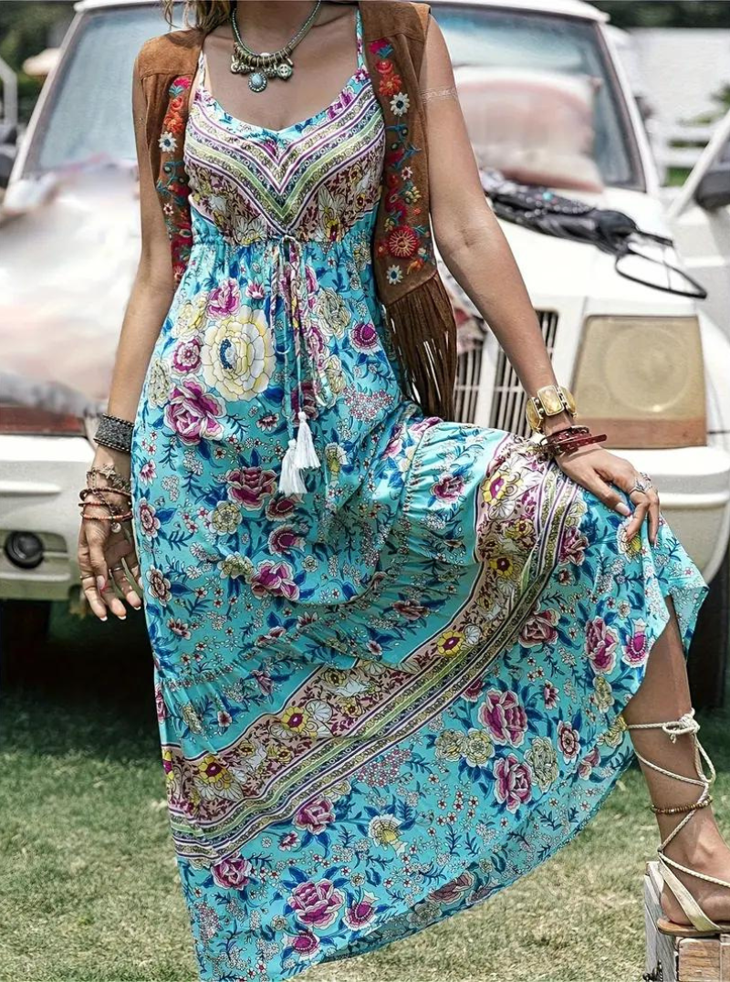 Women's Maxi Dress Floral Rayon Bohemian