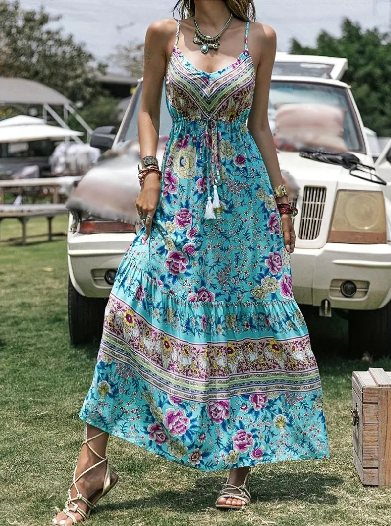 Women's Maxi Dress Floral Rayon Bohemian
