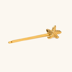 Stellar Starfish Gold French Pin – Nautical Charm with Hypoallergenic Stainless Steel