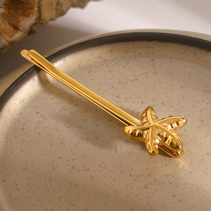 Stellar Starfish Gold French Pin – Nautical Charm with Hypoallergenic Stainless Steel