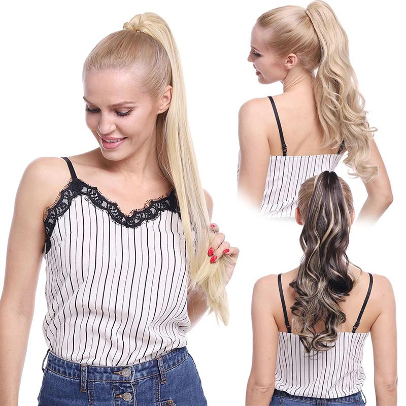 Stylish Clip-In Ponytail Hair Extensions - High-Temperature Fiber, 160g, Lightweight and Versatile for Instant Volume and Length