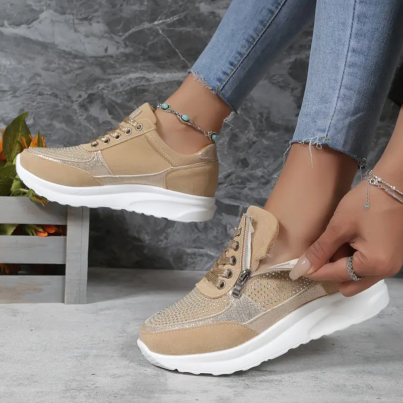 Stylish Orthopaedic Sneakers for Women – Comfortable Casual Footwear in Gray, Beige, and Black