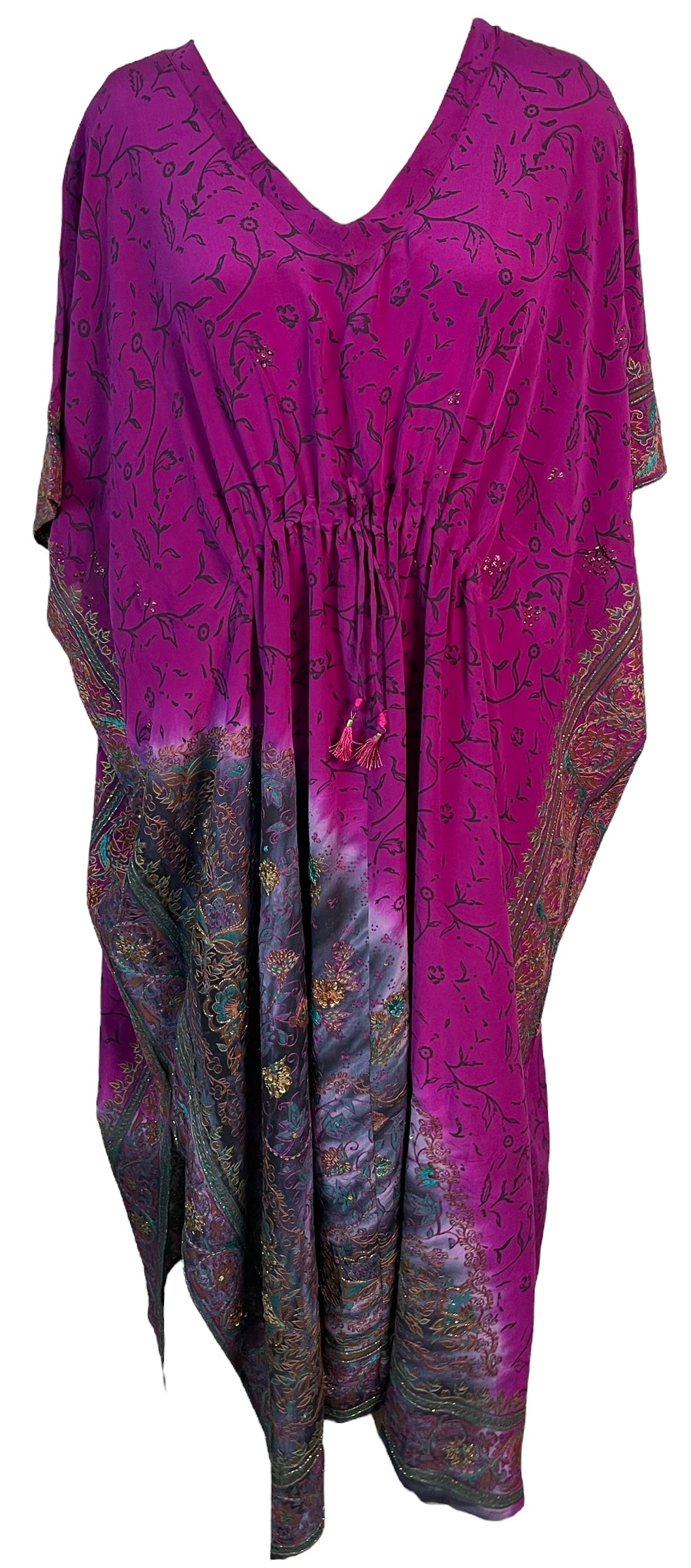 SOLD  PRC6402 Avatar Pure Silk Maxi Kaftan