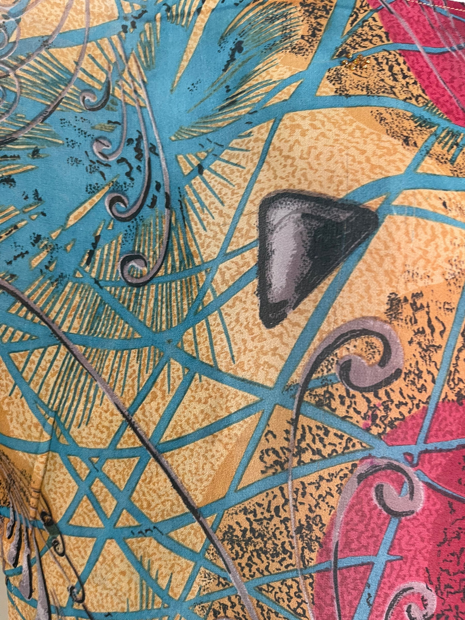 FINAL SALE PRG6265 Sheer Avatar Pure Silk Side Slit Top