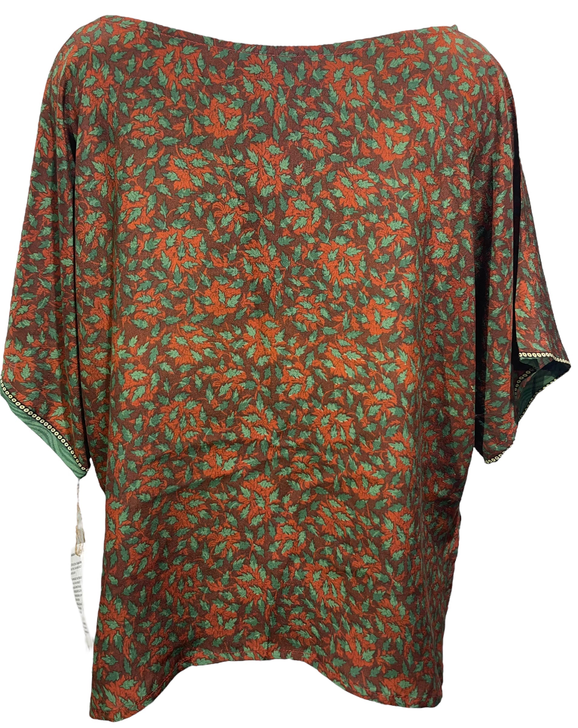 FINAL SALE PRC41611 Avatar Pure Silk Side Slit Top