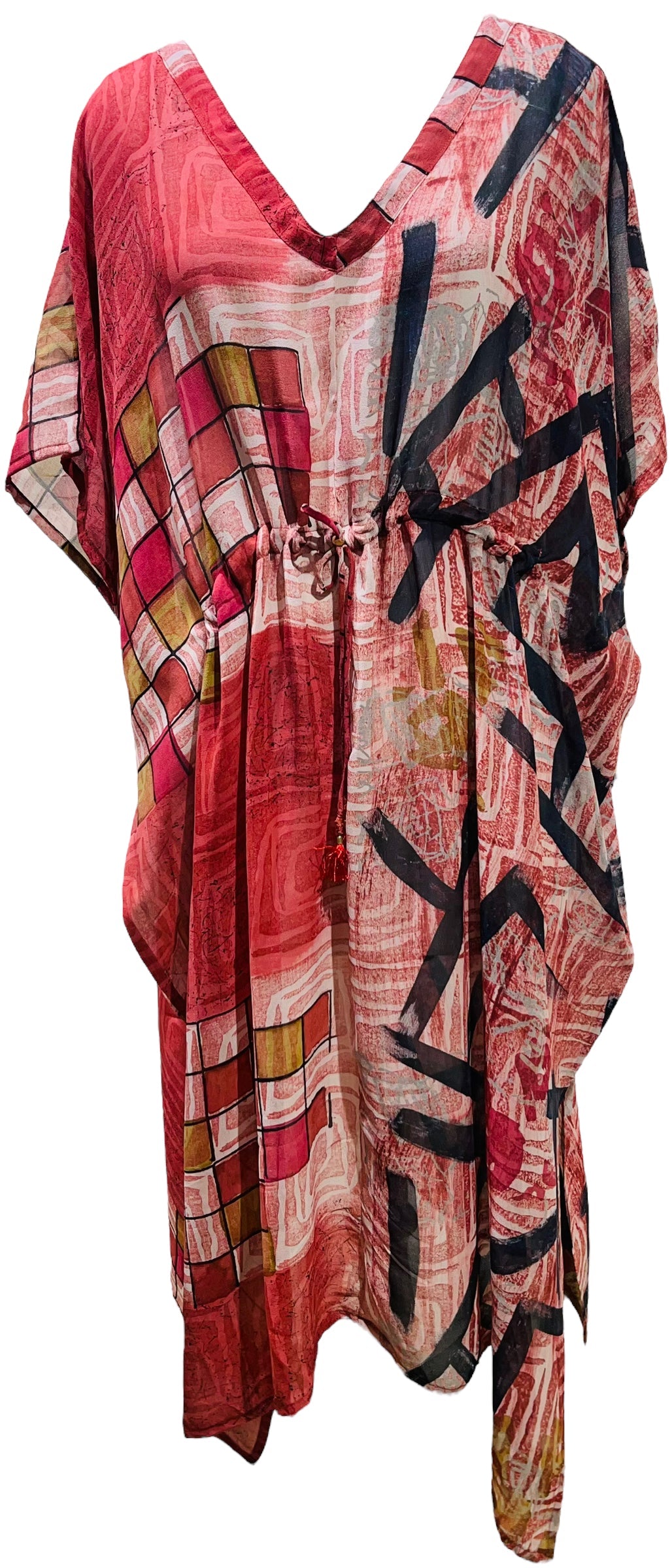 FINAL SALE PRG5679A Sheer Avatar Pure Silk Maxi Kaftan