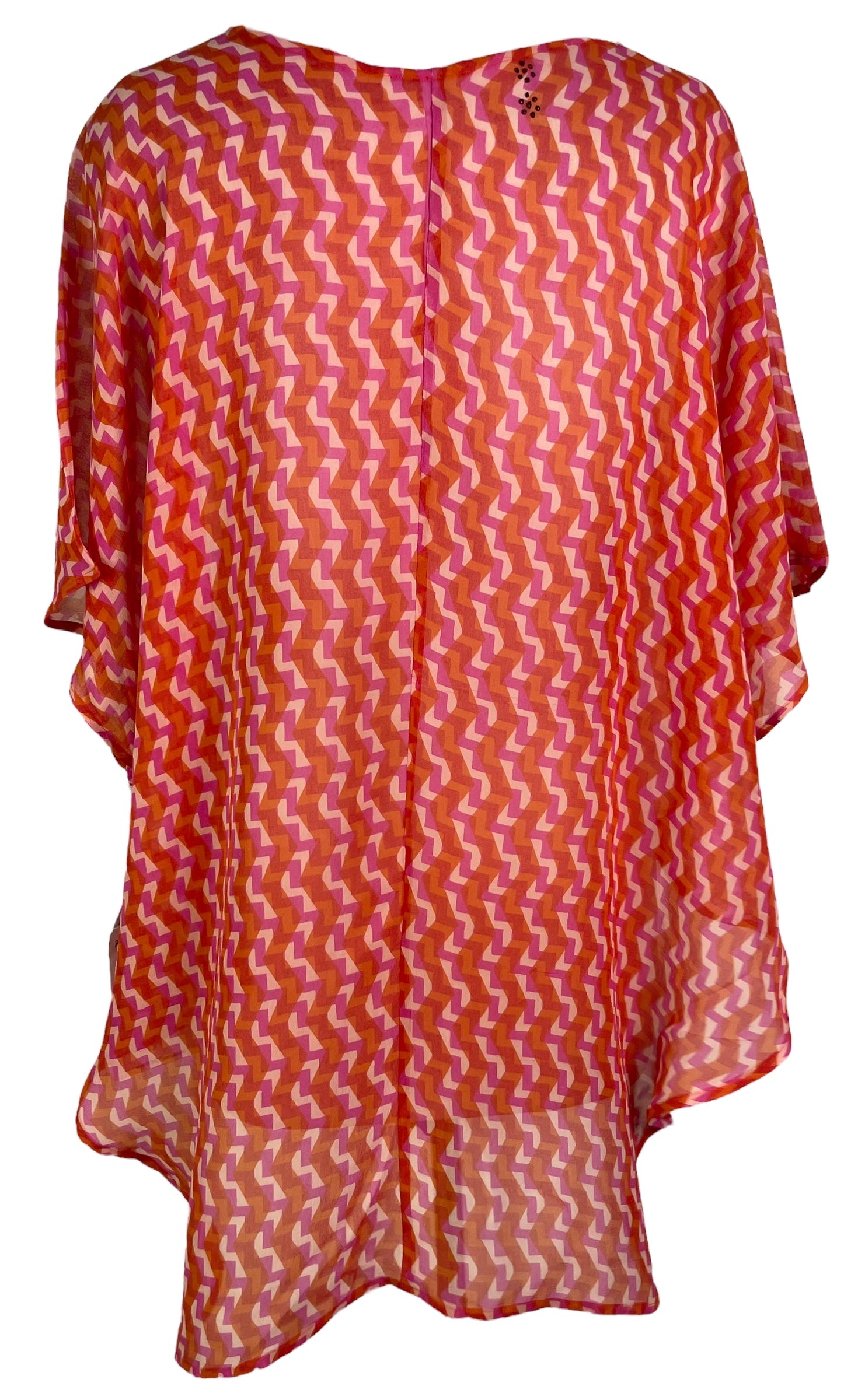 PRG6514 Sheer Avatar Pure Silk Waterfall Top