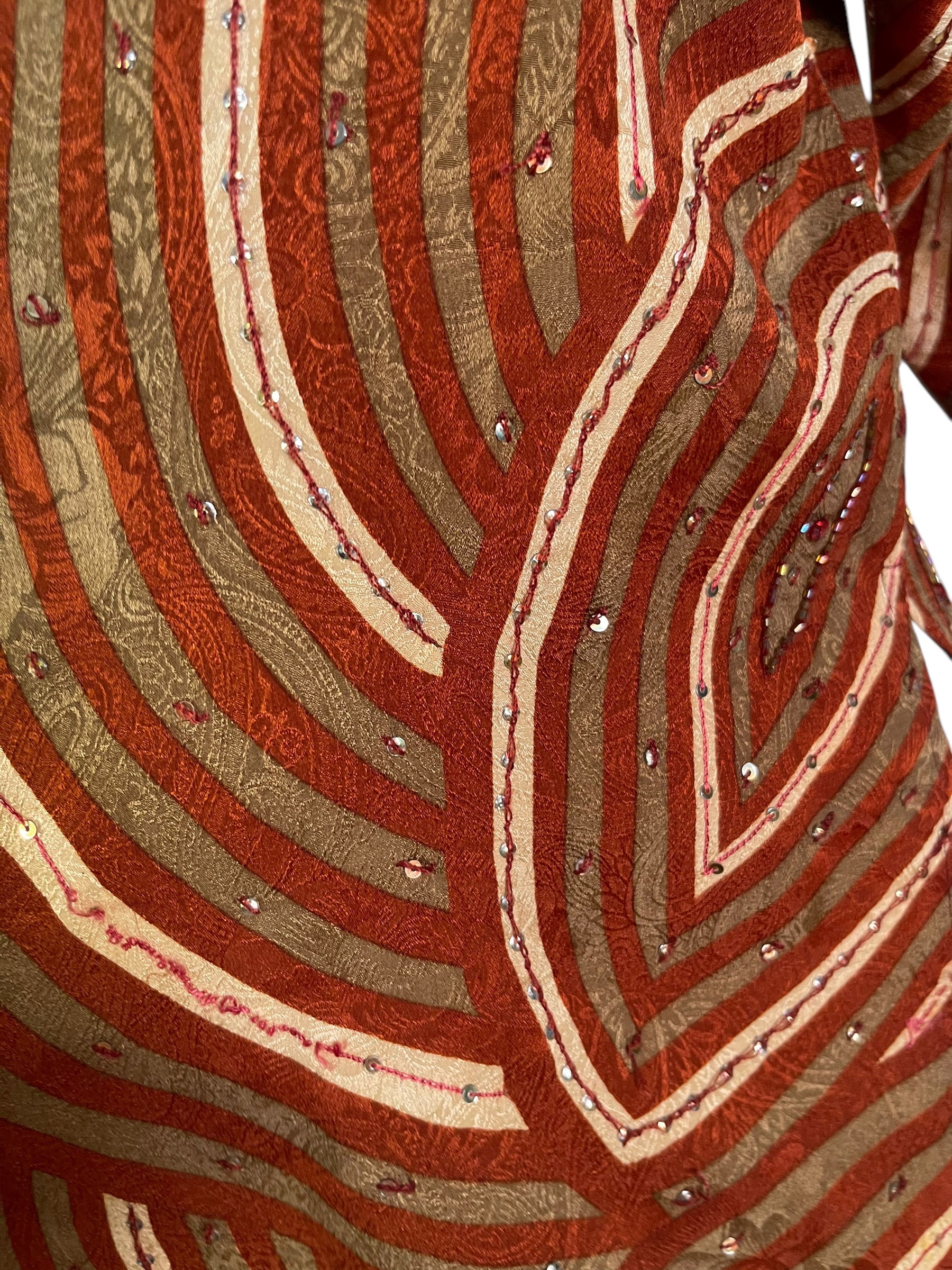 PRC6493 Avatar Pure Silk Side Slit Top