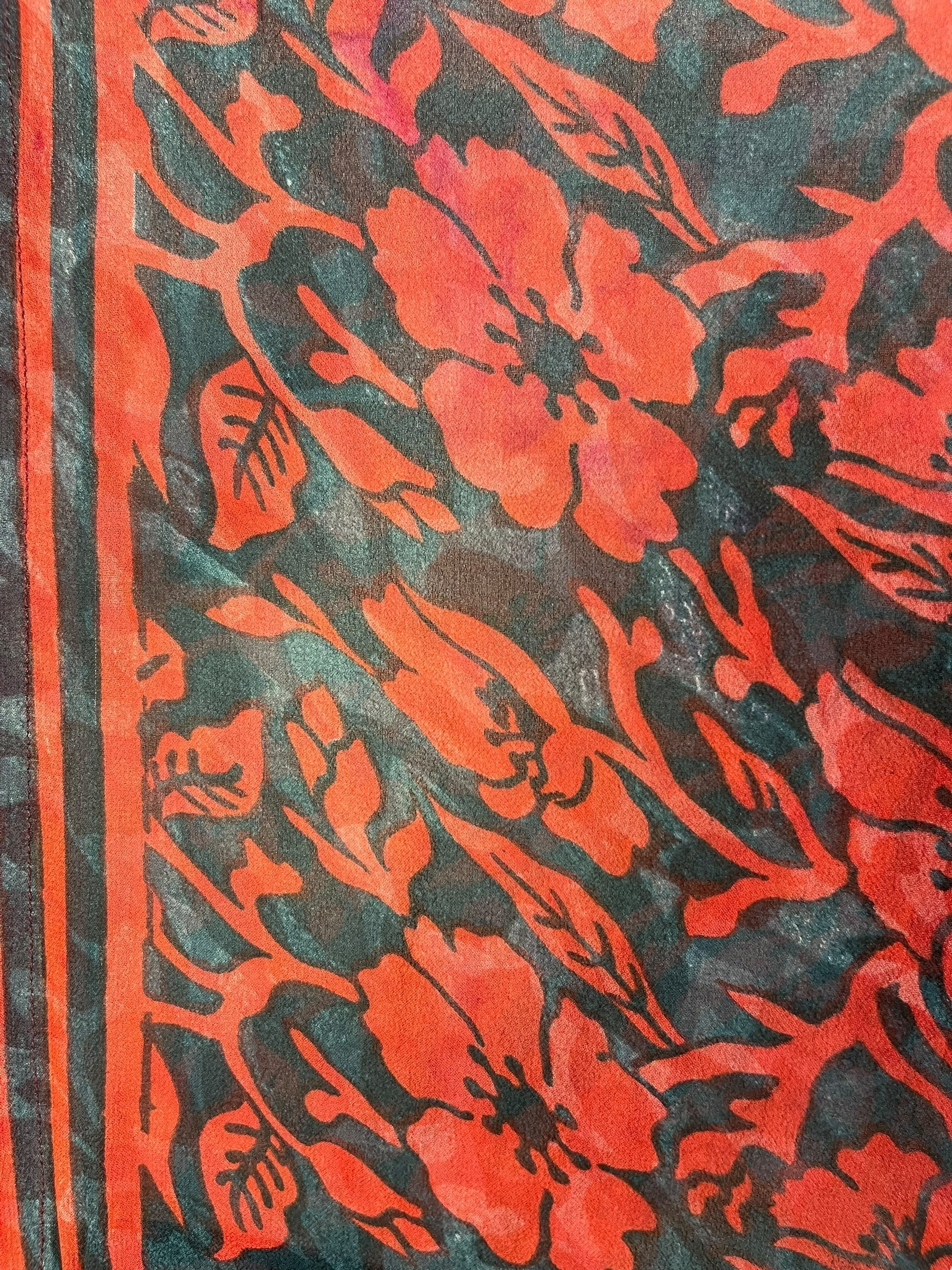 PRG6895 Sheer Avatar Pure Silk Kimono-Sleeved Jacket with Belt