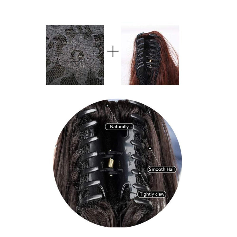 Thick Long Wavy Ponytail Clip-in Hair Extension – Natural Look, Easy Attachment