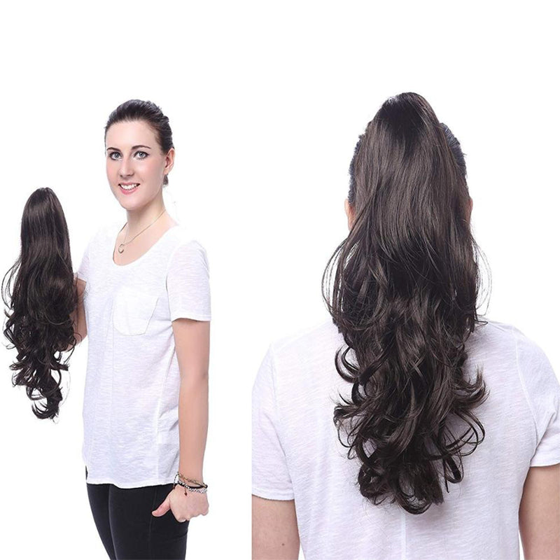 Thick Long Wavy Ponytail Clip-in Hair Extension – Natural Look, Easy Attachment