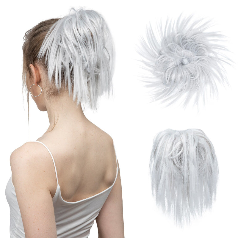 Thick Messy Hair Bun Scrunchie – Realistic Hair Extensions for Effortless Style