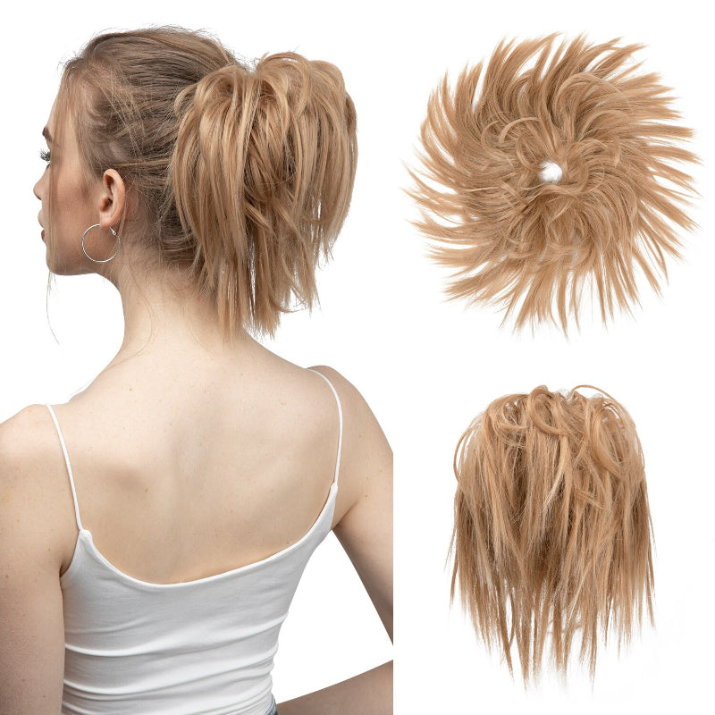 Thick Messy Hair Bun Scrunchie – Realistic Hair Extensions for Effortless Style