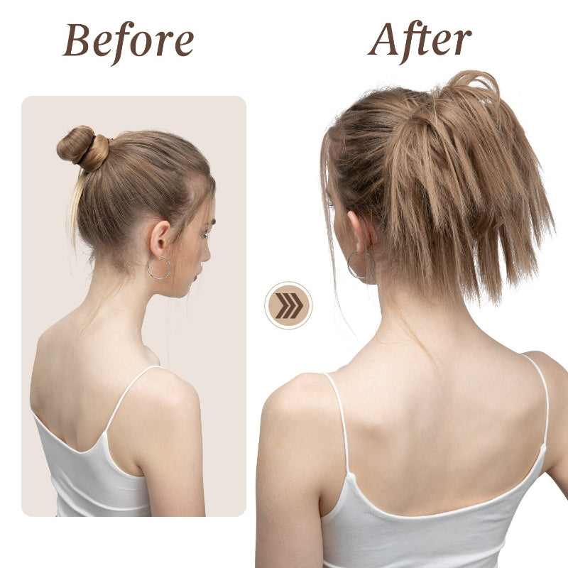 Thick Messy Hair Bun Scrunchie – Realistic Hair Extensions for Effortless Style