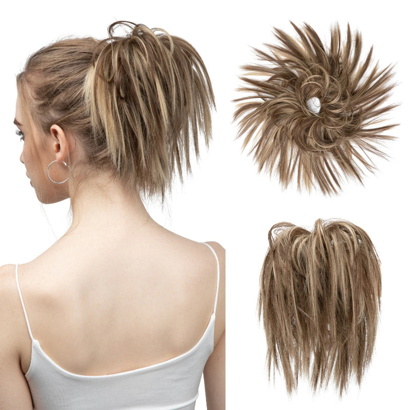 Thick Messy Hair Bun Scrunchie – Realistic Hair Extensions for Effortless Style