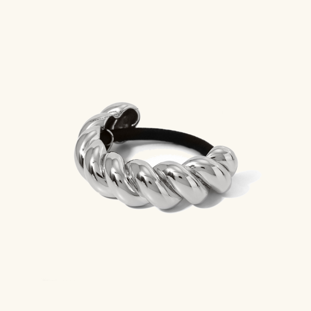 Twist Pony Cuff – Waterproof and Hypoallergenic Hair Accessory in 18k Gold Stainless Steel