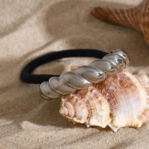 Twist Pony Cuff – Waterproof and Hypoallergenic Hair Accessory in 18k Gold Stainless Steel