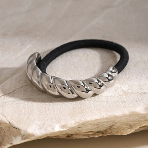 Twist Pony Cuff – Waterproof and Hypoallergenic Hair Accessory in 18k Gold Stainless Steel