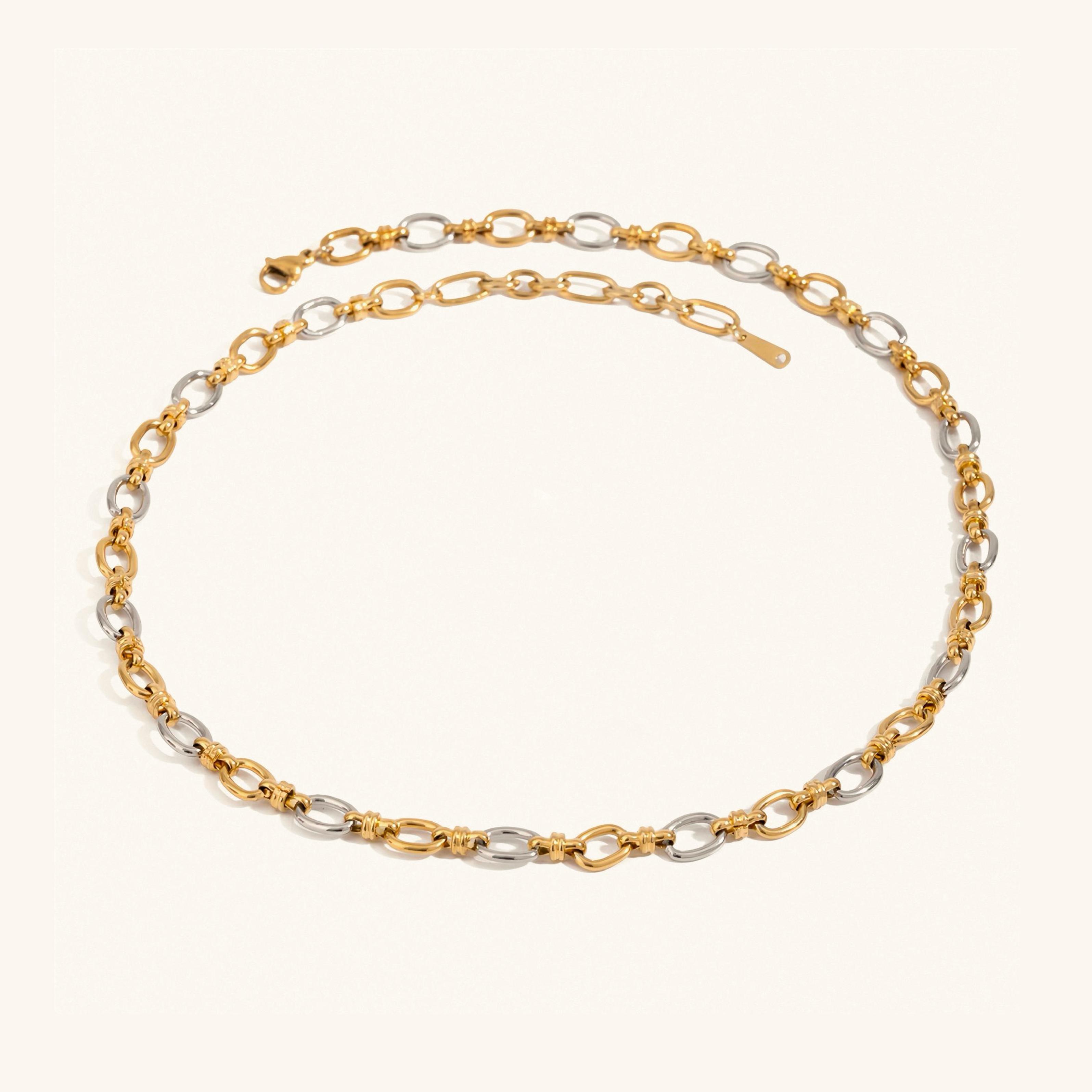 Two-Tone Gold Necklace for Everyday Wear – Waterproof and Hypoallergenic Jewelry