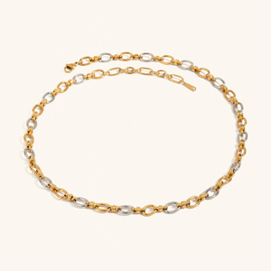 Two-Tone Gold Necklace for Everyday Wear – Waterproof and Hypoallergenic Jewelry
