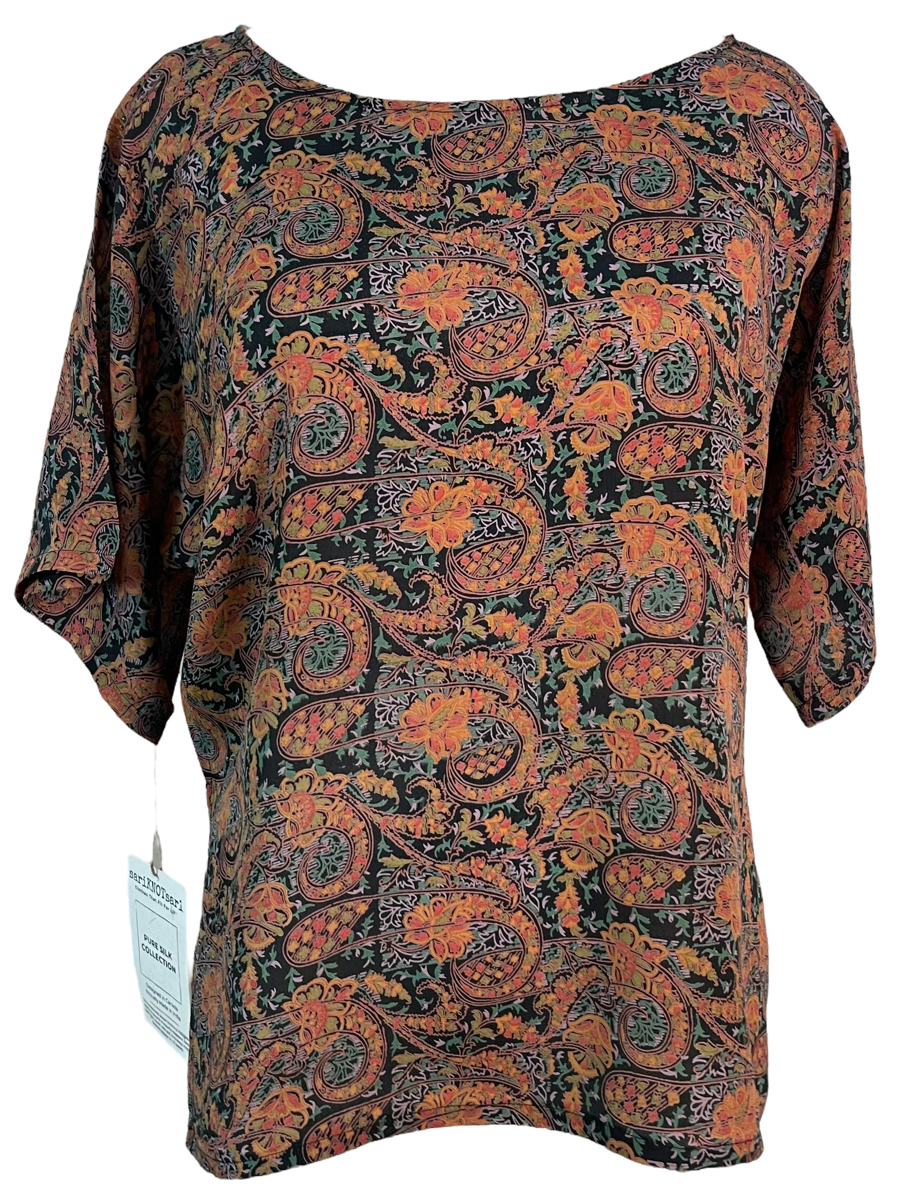 FINAL SALE PRC6236 Avatar Pure Silk Side Slit Top