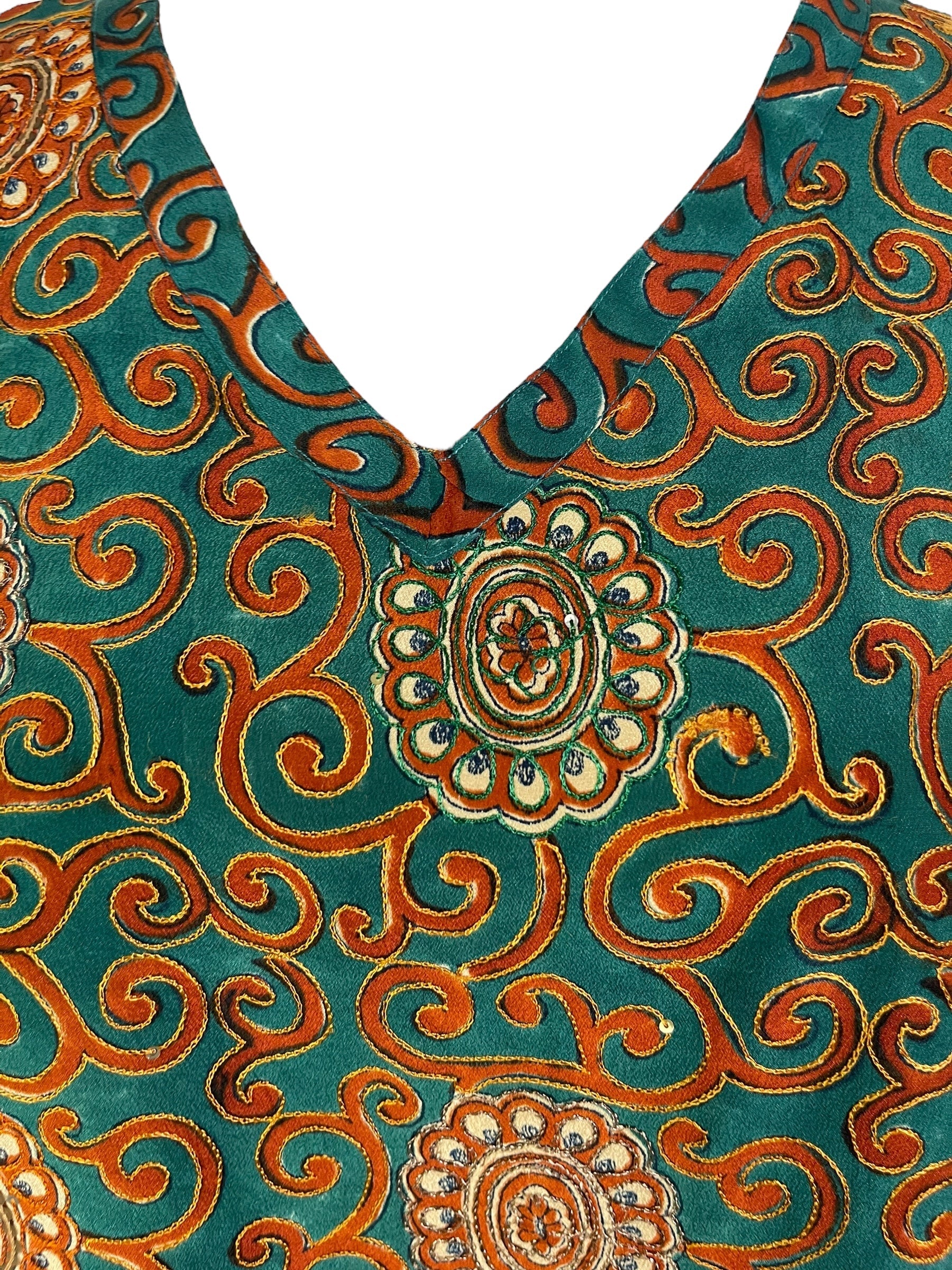 SOLD  PRC6937 Avatar Pure Silk Long Tunic with Side Ties