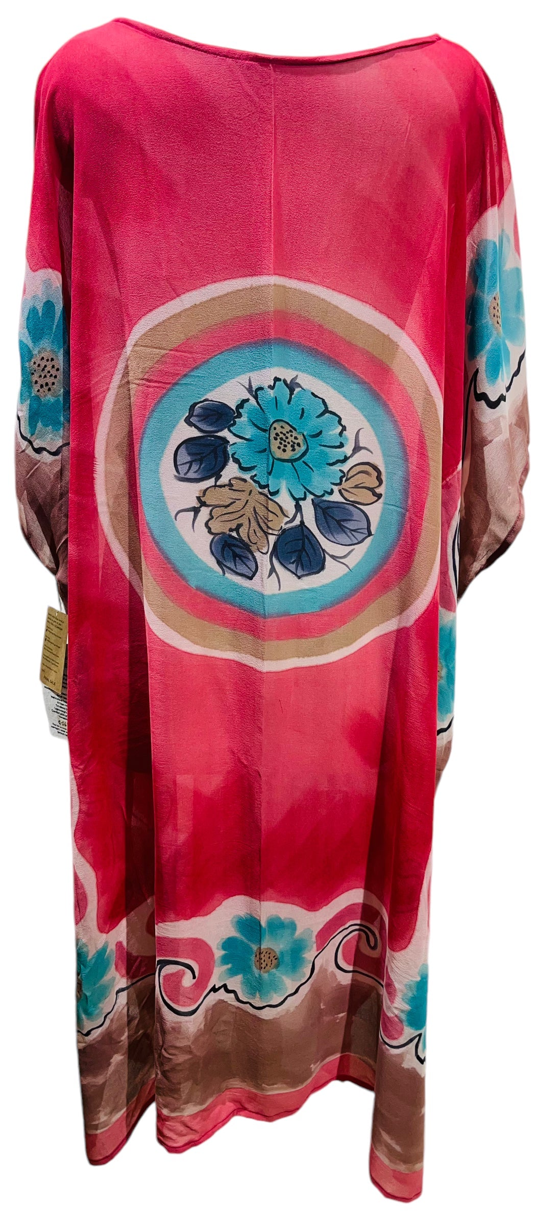 FINAL SALE PRG5670 Sheer Avatar Pure Silk Maxi Kaftan