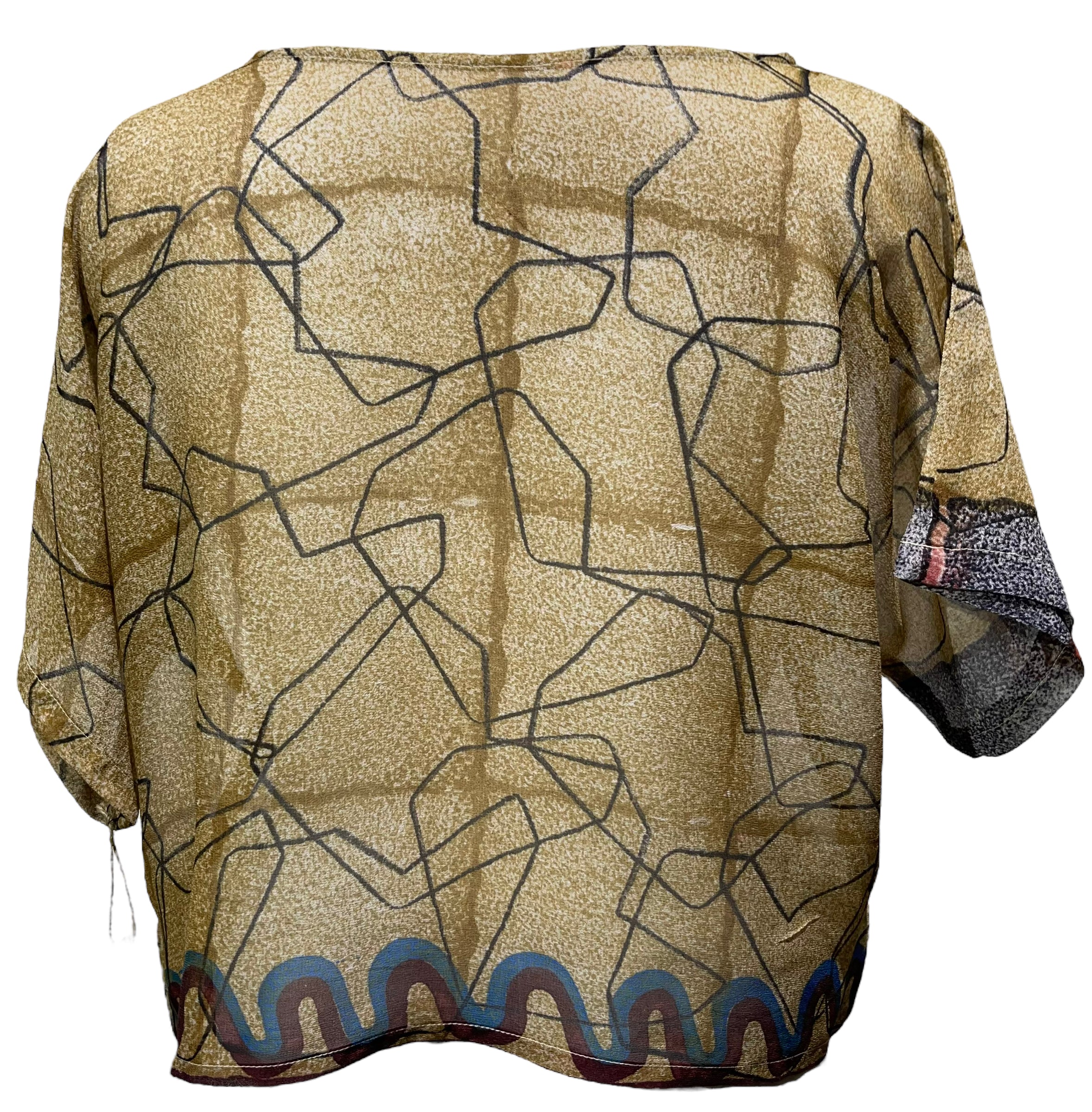 FINAL SALE PRG4027 Sheer Nirvana Pure Silk Boxy Top