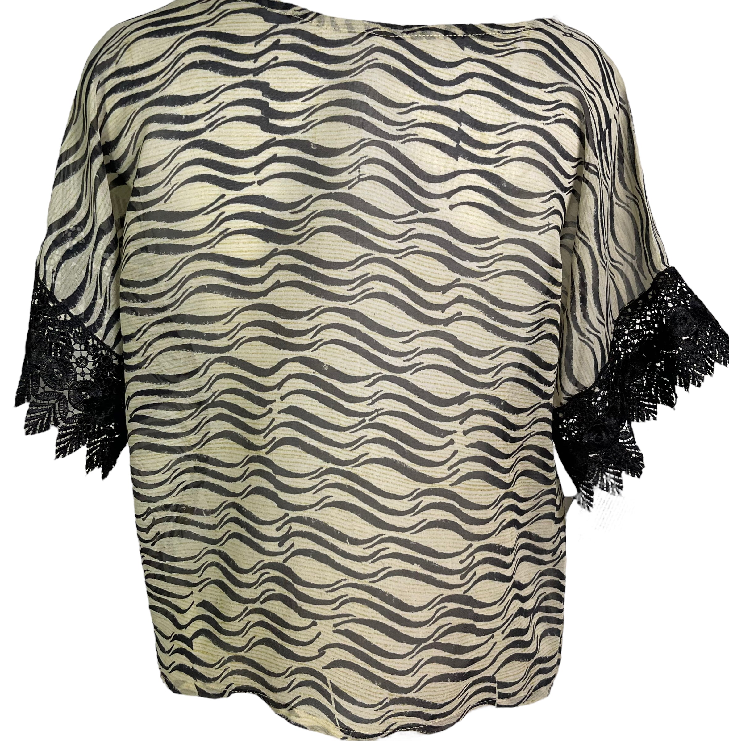 PRG6293 Sheer Avatar Pure Silk Boxy Top