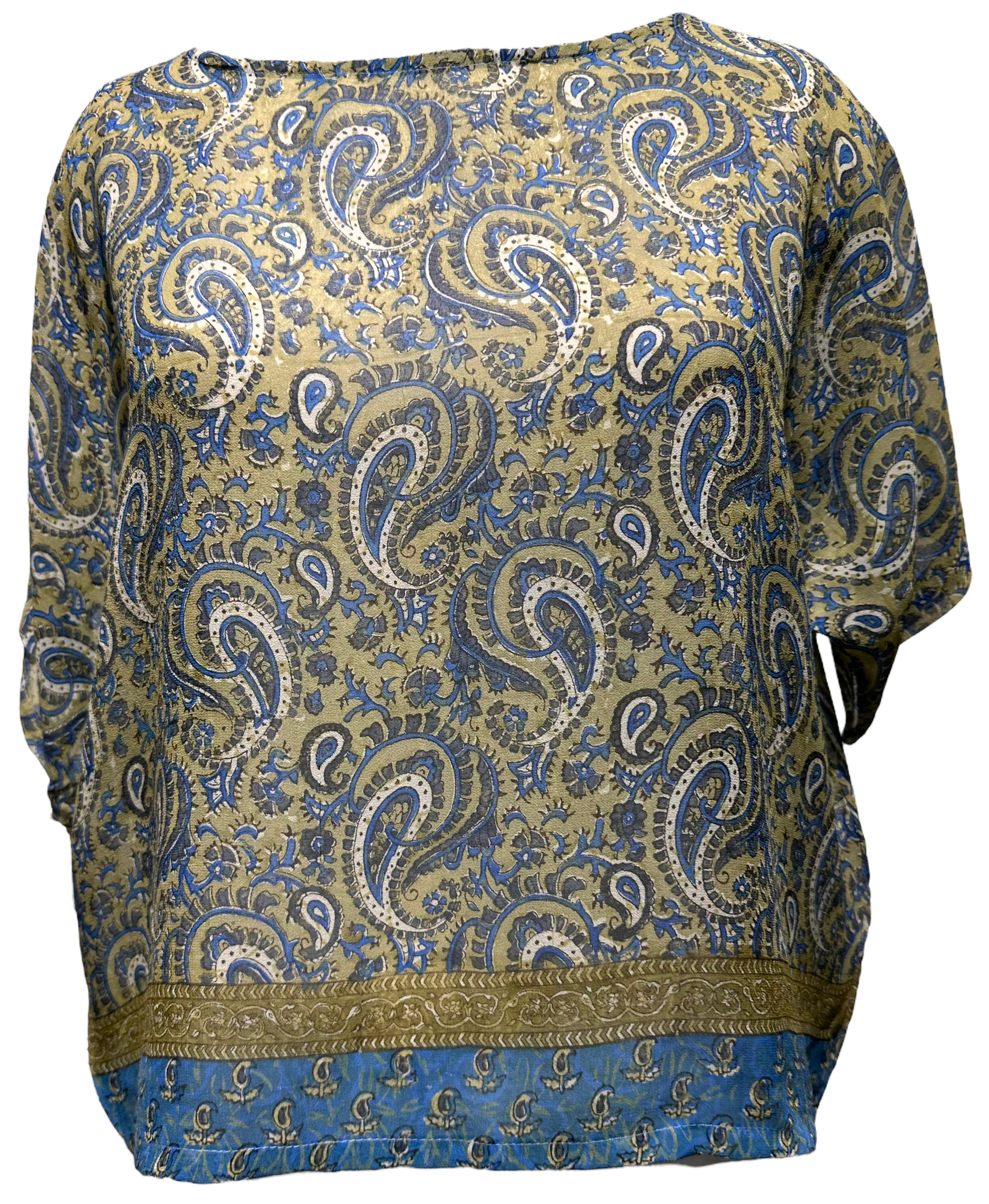 FINAL SALE Corinne Mitchell B Sheer Avatar Pure Silk Boxy Top