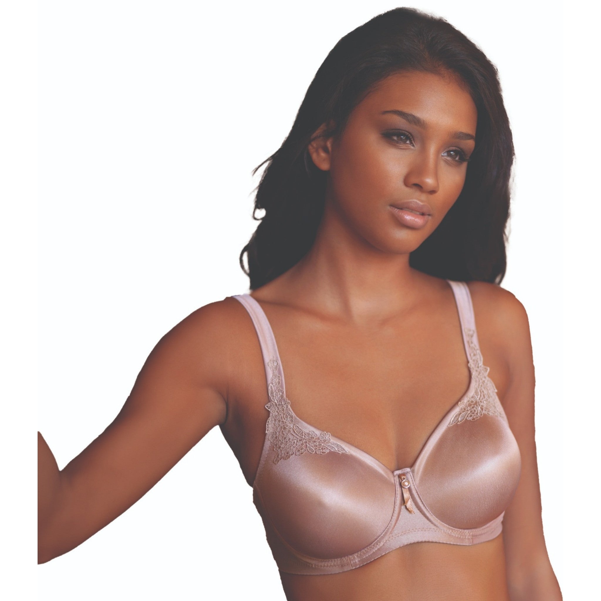 Lace Full-Coverage Support Bra – Elegant, Adjustable & Breathable Underwire Lingerie (Black, Skin, Mink)