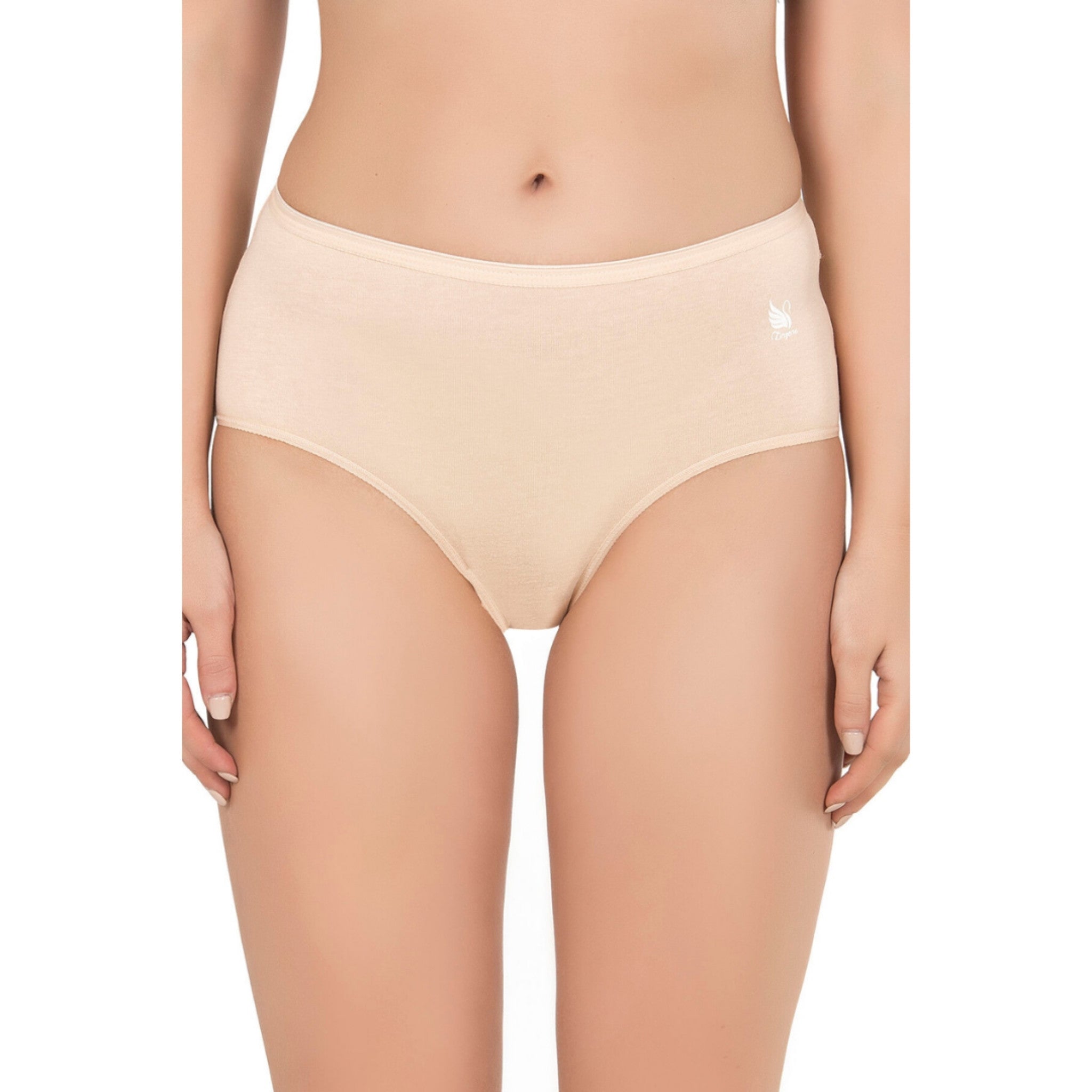 Women’s High-Waist Modal Cotton Panties – 3-Pack Seamless, Breathable, Full-Coverage Briefs (Black, Skin, White)