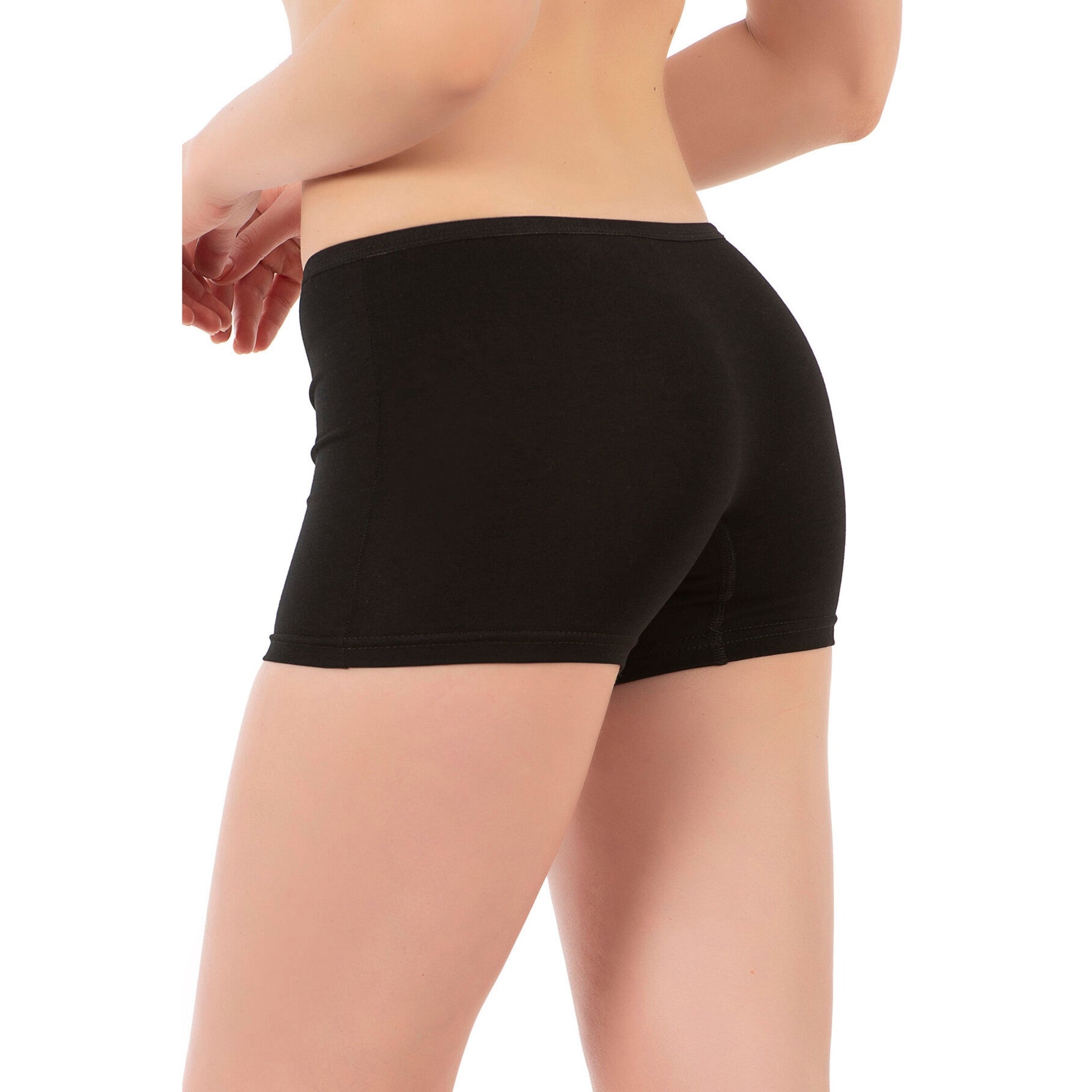 Women's Cotton Boxer Briefs 3-Pack – White, Nude & Black | Soft, Breathable, Full-Coverage Underwear