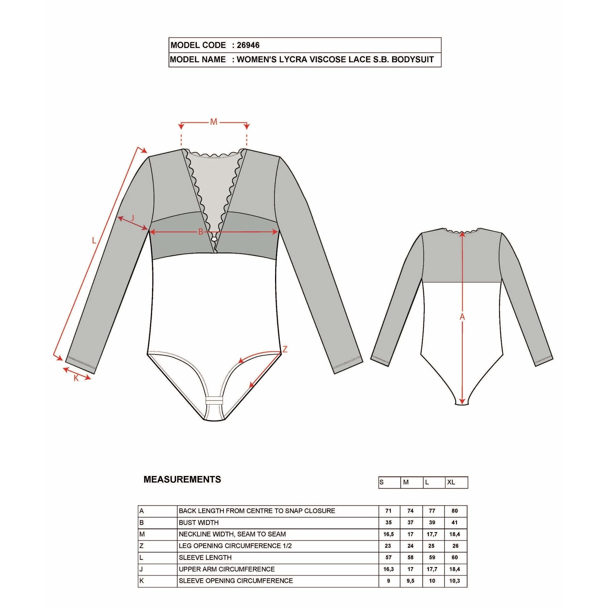 Women's Black Long Sleeve Lace Bodysuit – Elegant Viscose Blend with Floral Mesh Details