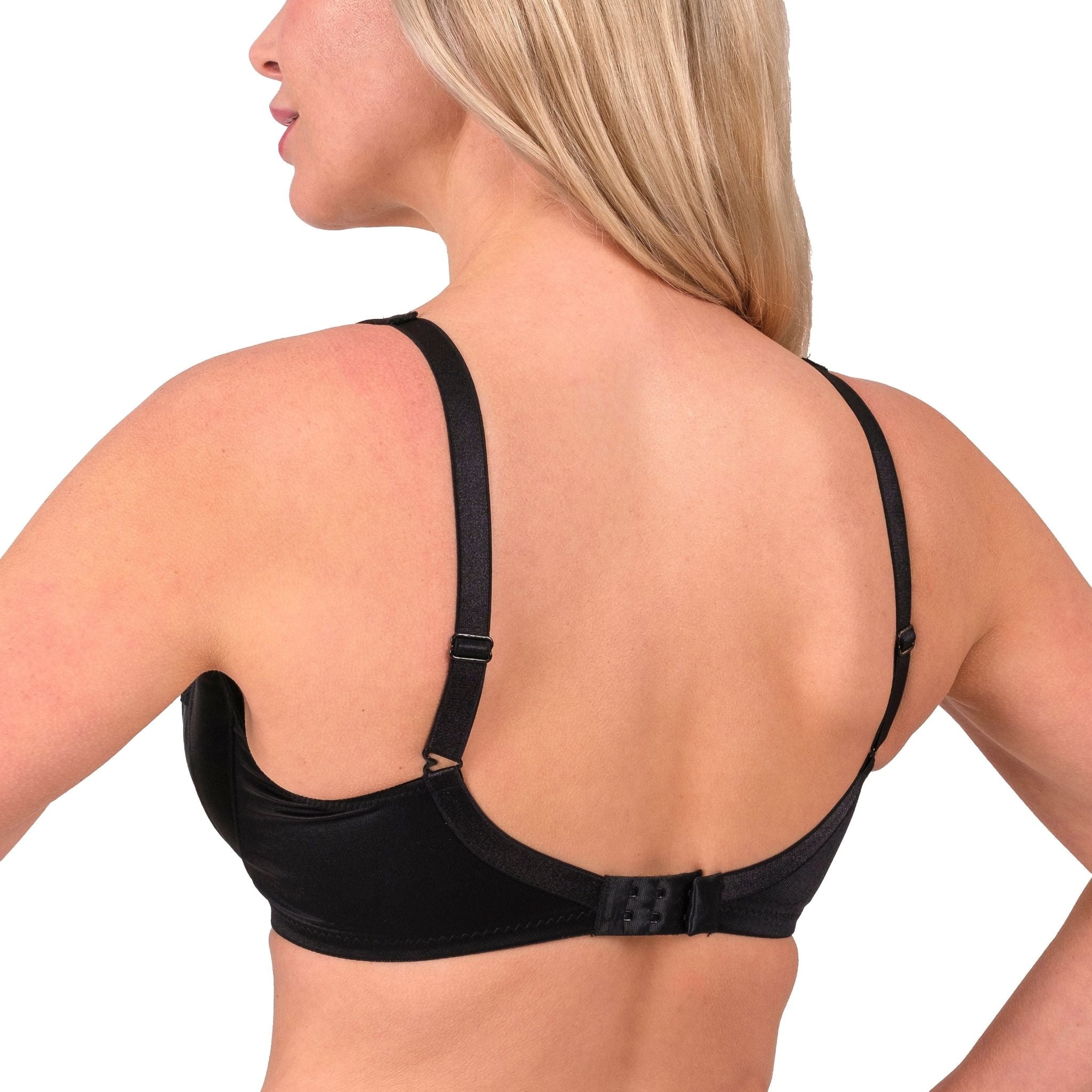 Lace-Trim Full-Coverage Support Bra – Breathable, Elegant & Underwire Everyday Lingerie (Black, Skin, White)