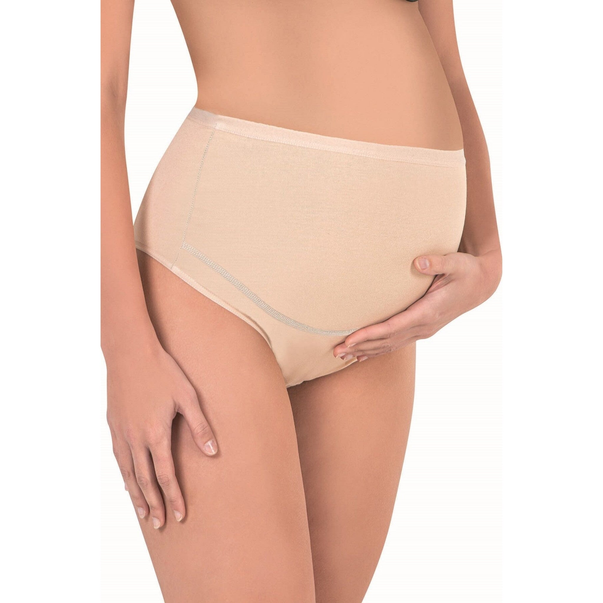 3-Pack Cotton Maternity Briefs – Soft, Stretchy & Breathable Pregnancy Underwear (White, Black, Skin)