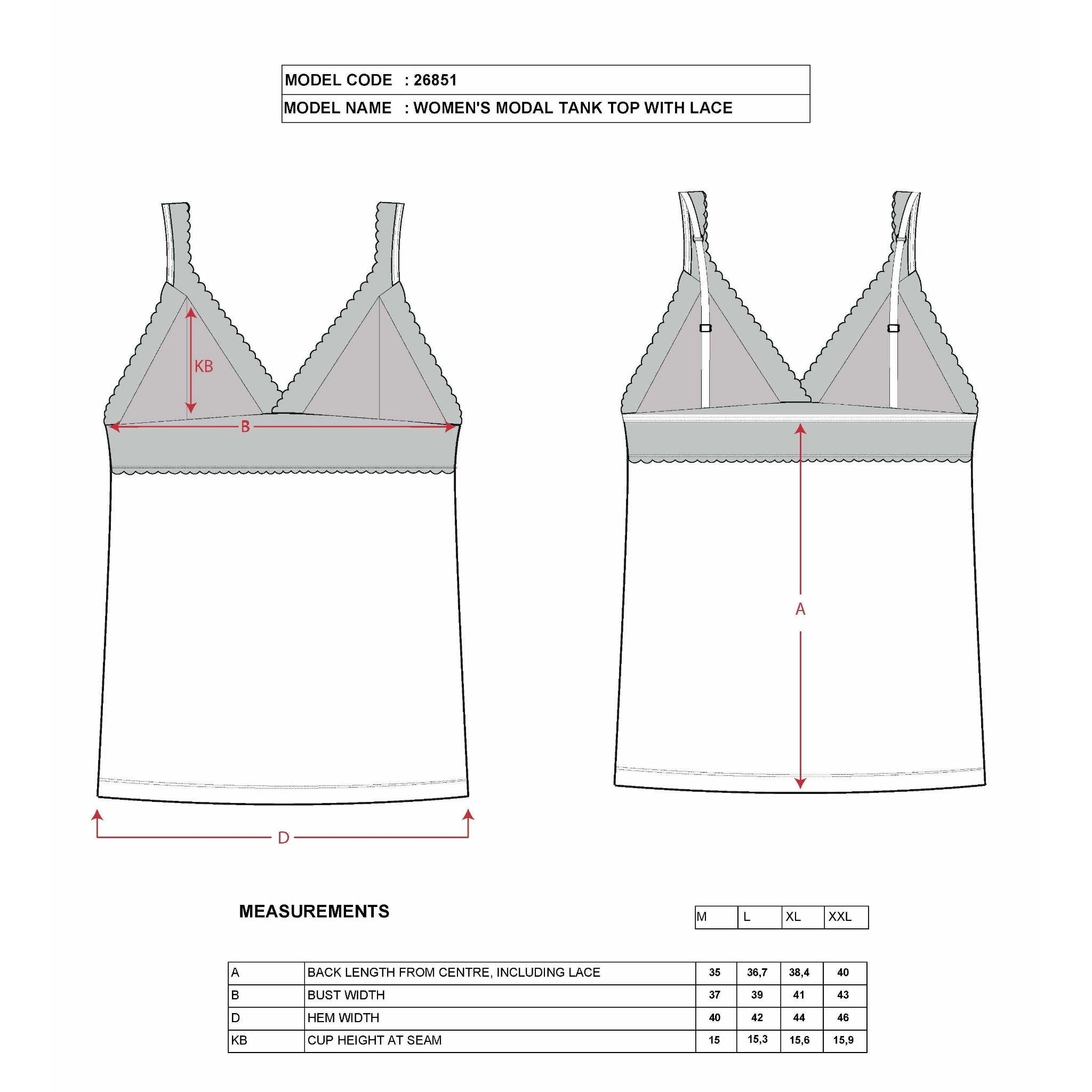 Women’s Lace Trim Cotton Modal Camisole – V-Neck Stretch Tank Top with Wide Straps