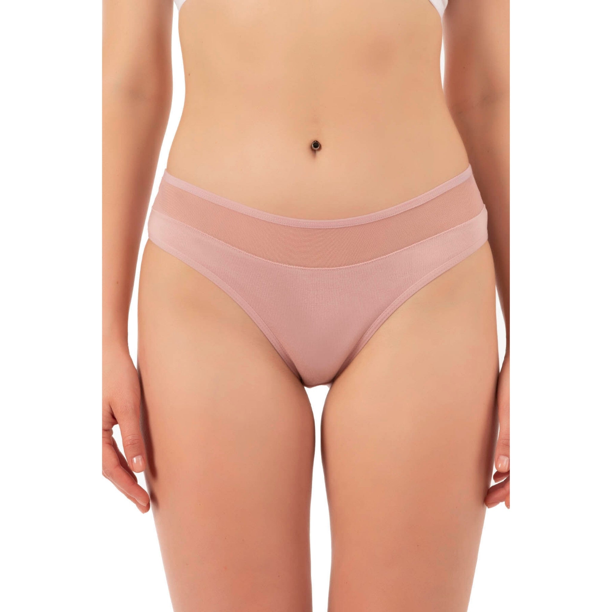 7-Pack Women’s Cotton Bikini Panties with Mesh Waist – Stretch Slip Brief Underwear Set