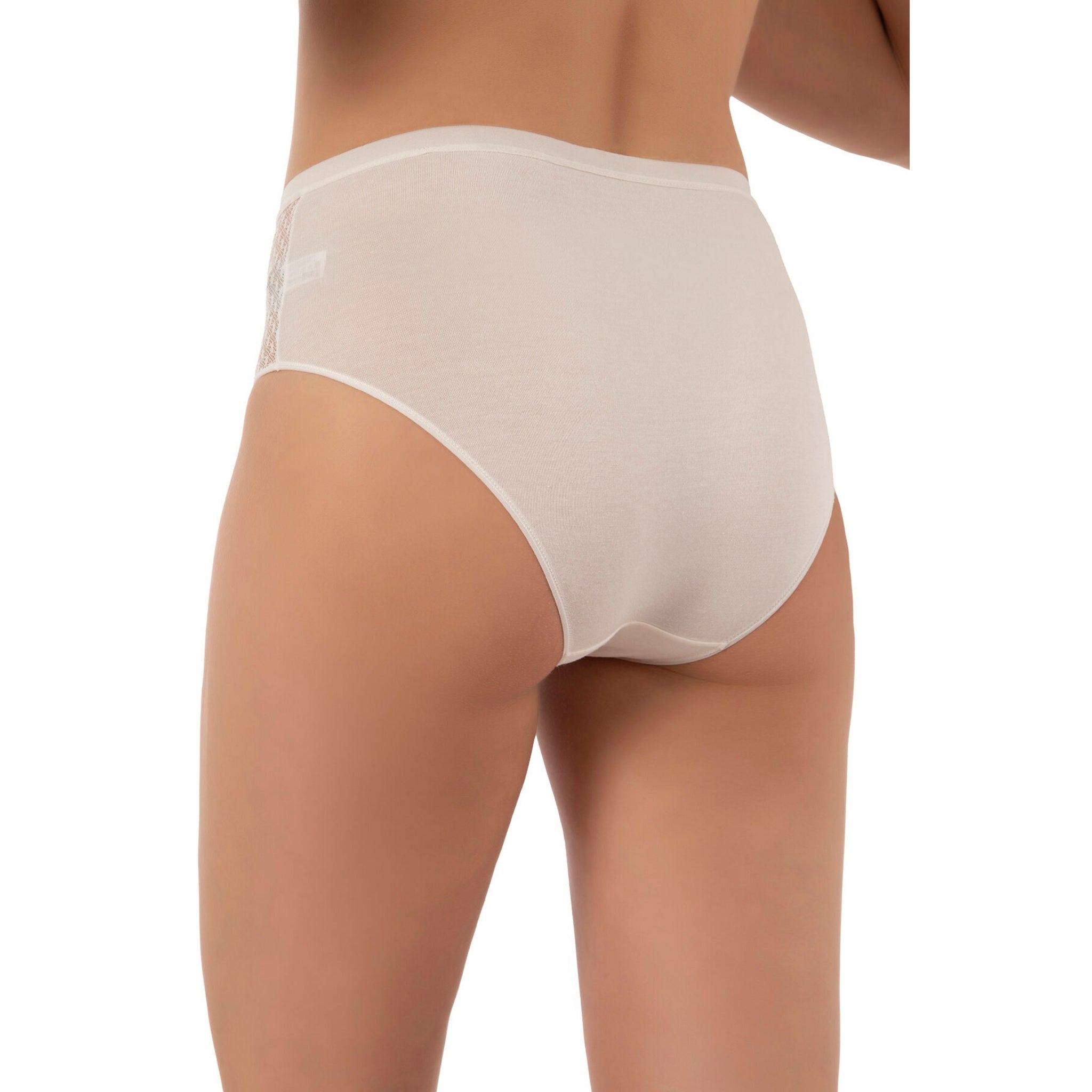 3-Pack Women’s Cotton Modal High-Leg Briefs – Lace Side Panel Underwear Set