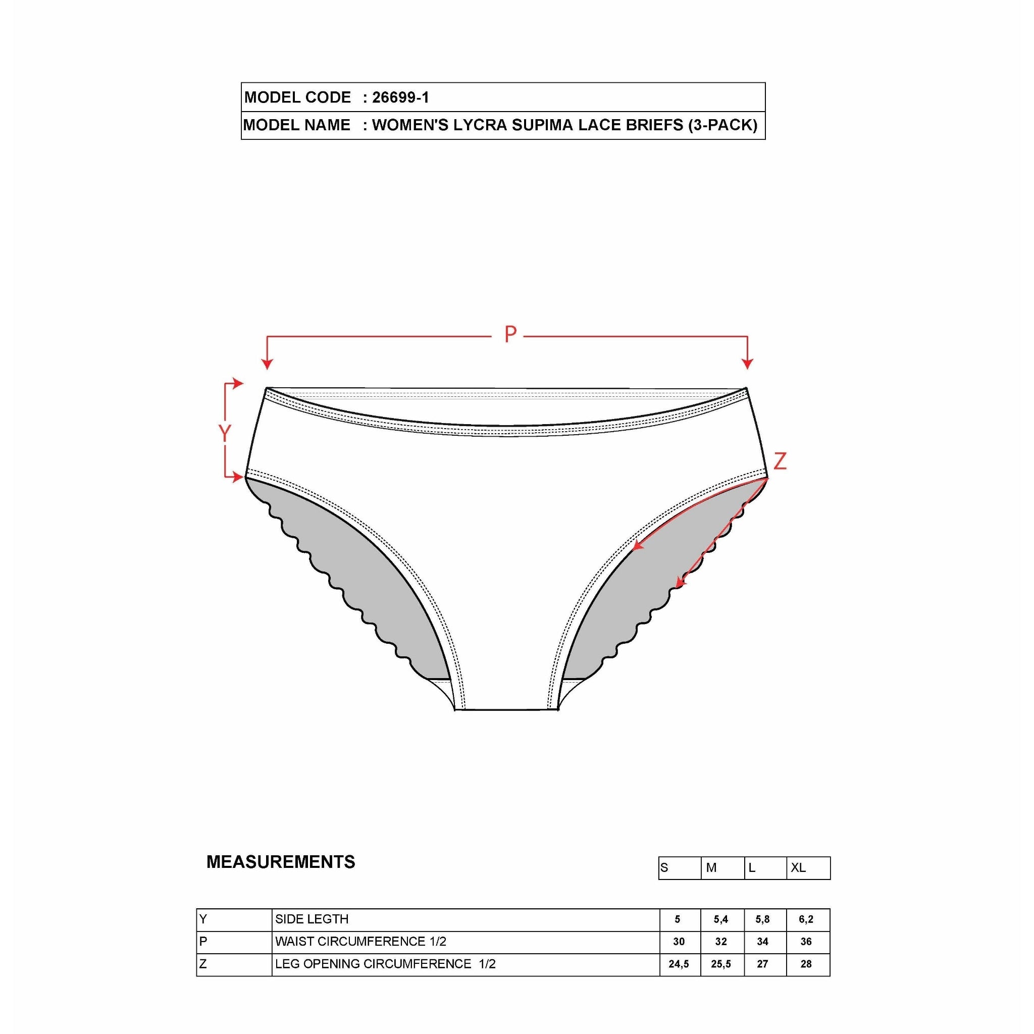 3-Pack Women’s Cotton Lace Back Panties – Soft Stretch Bikini Briefs with Elegant Trim