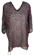 Load image into Gallery viewer, PRG7183 Sheer Avatar Pure Silk Long Tunic with Side Ties
