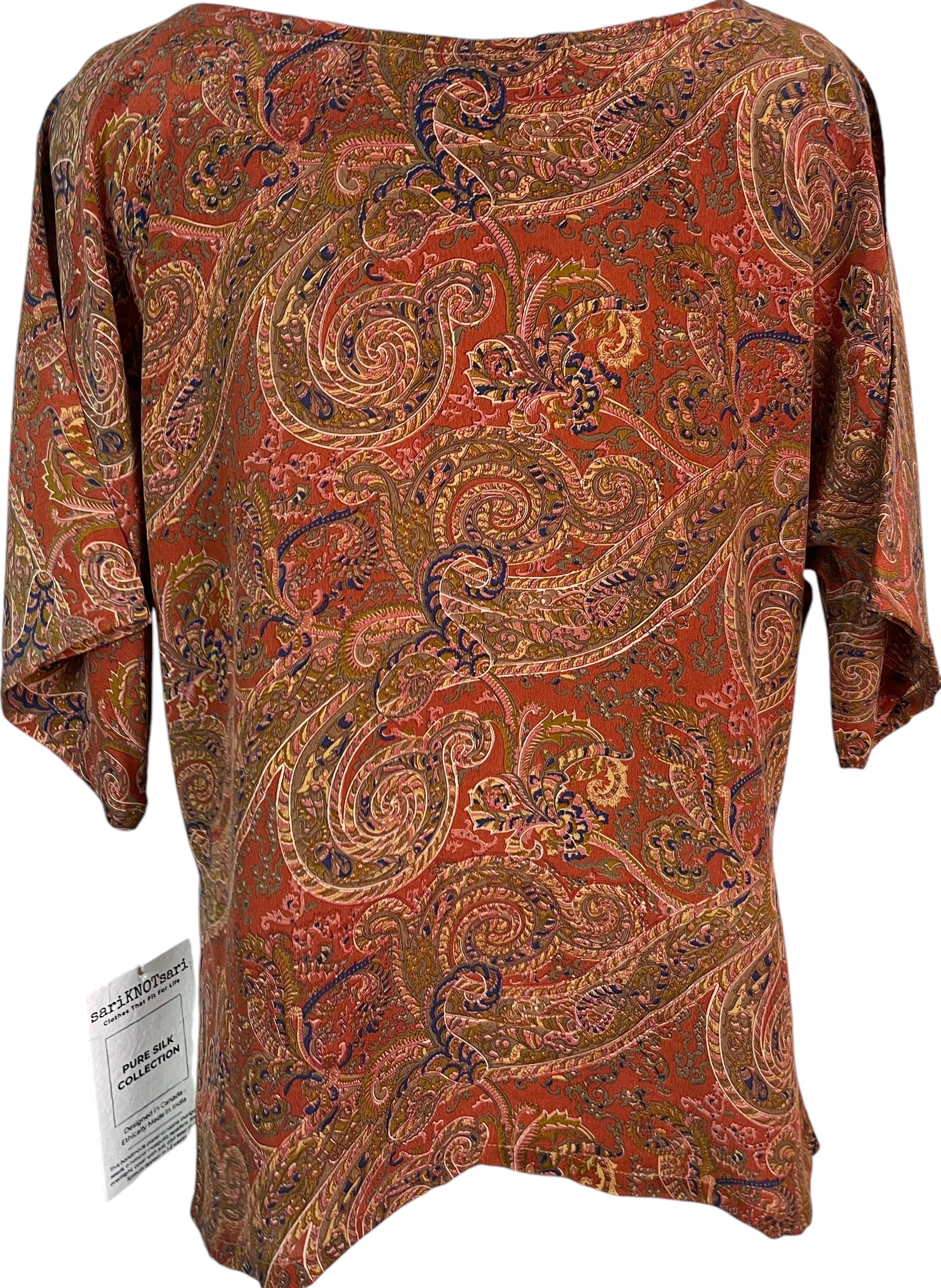 FINAL SALE PRC5806 Avatar Pure Silk Side Slit Top