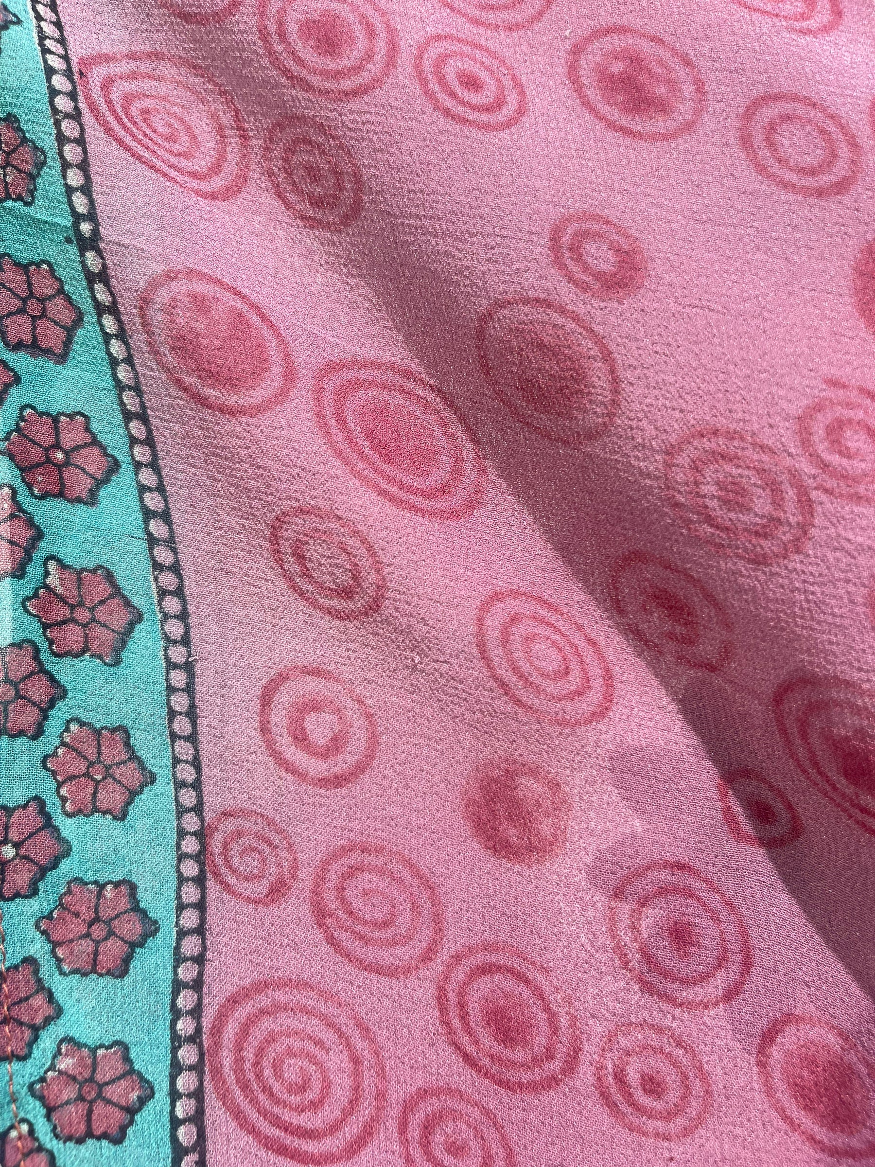 FINAL SALE PRG3082 Sheer Avatar Pure Silk Front Tie Top