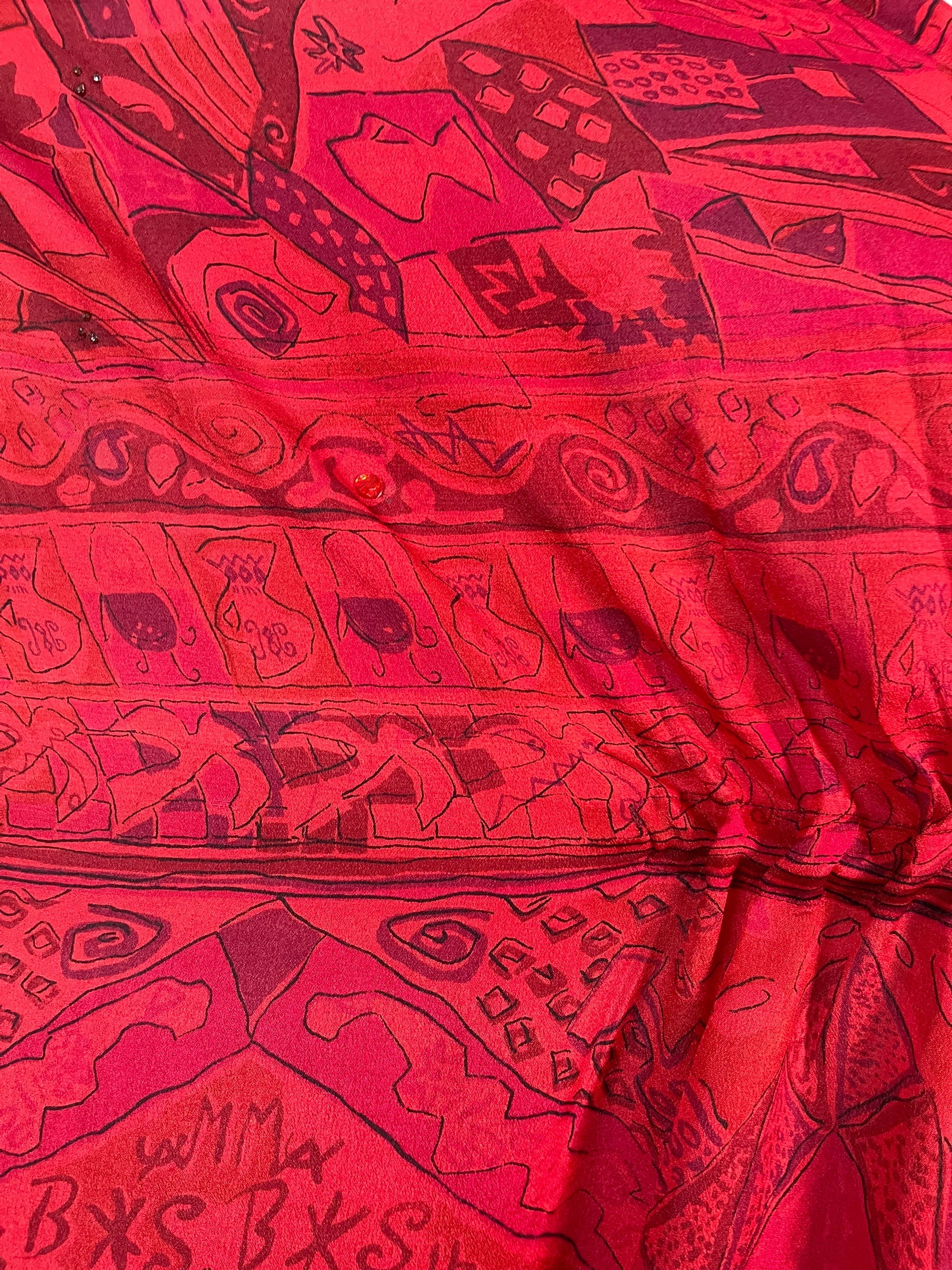 PRC6417 Avatar Pure Silk Maxi Kaftan