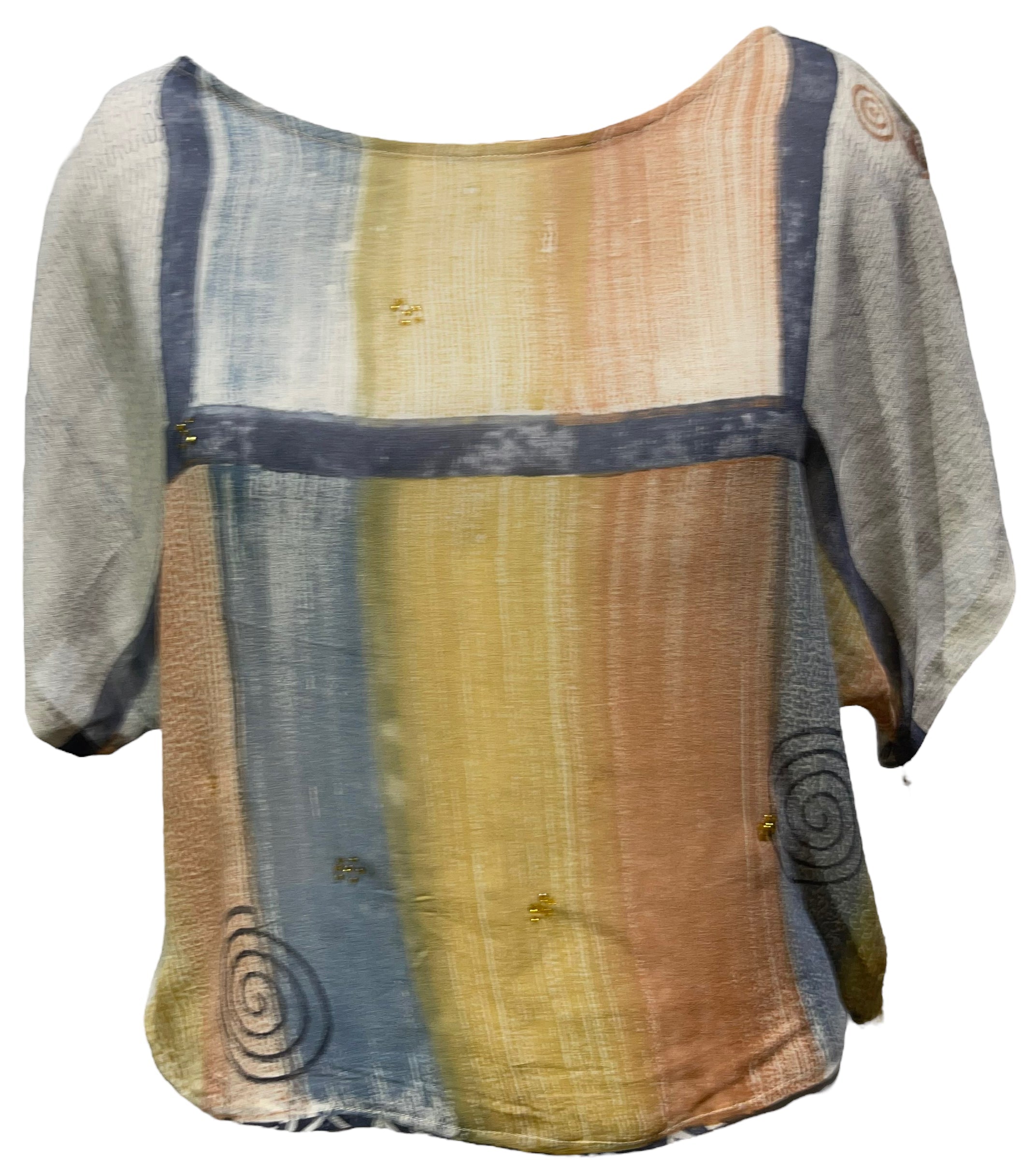 FINAL SALE PRG4201 Sheer Avatar Pure Silk Boxy Top