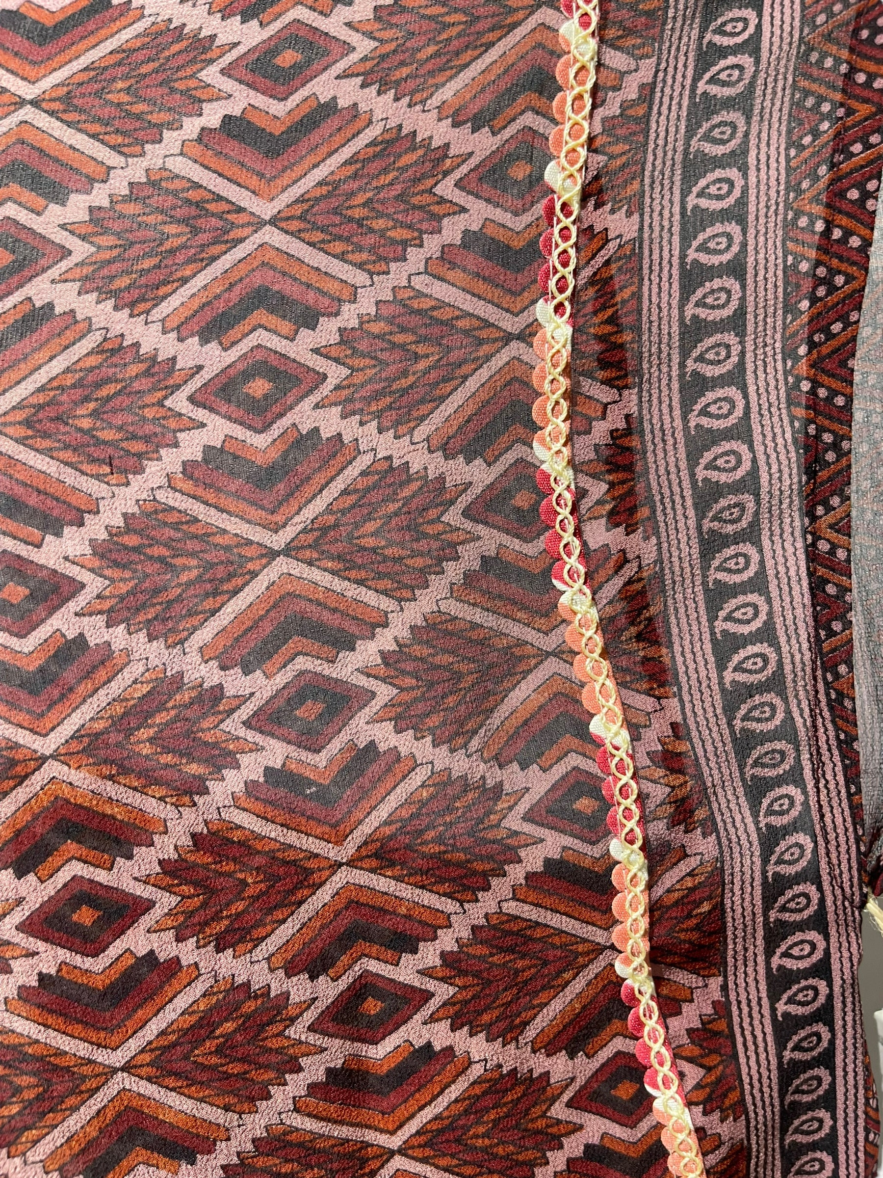 FINAL SALE PRG5086 Sheer Avatar Pure Silk Midi Length Kaftan