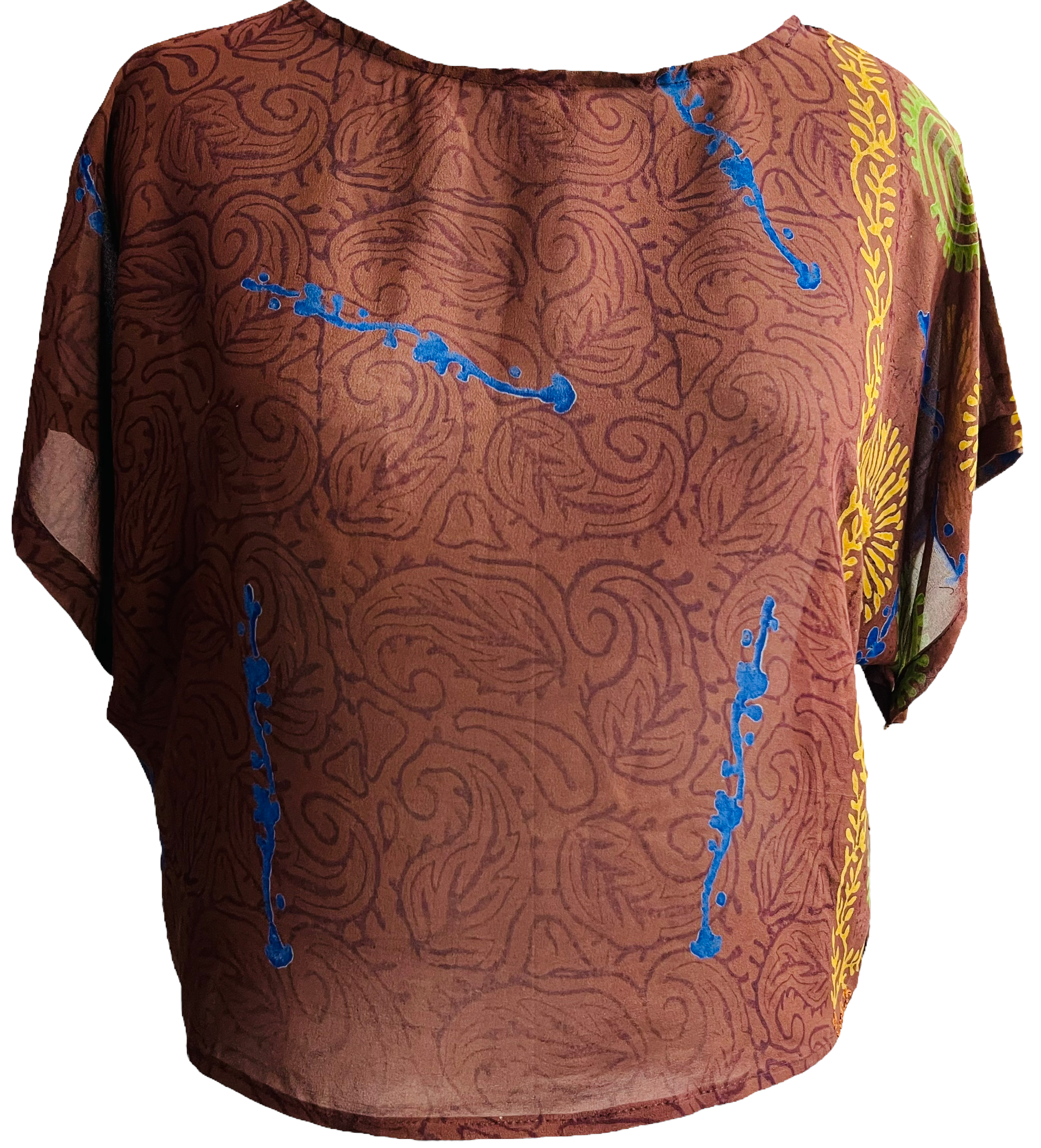 FINAL SALE La Vallée Sheer Avatar Pure Silk Boxy Top